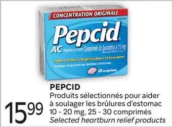 Brunet PEPCID Produits sélectionnés pour aider à soulager les brûlures d'estomac offer