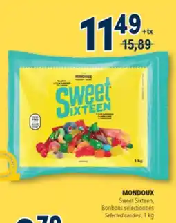 Familiprix MONDOUX Sweet Sixteen, Selected candies offer