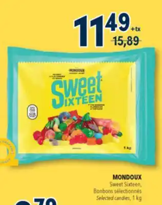 Familiprix MONDOUX Sweet Sixteen, Selected candies offer