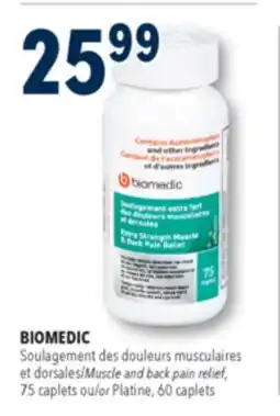 Familiprix BIOMEDIC Muscle and back pain relief offer