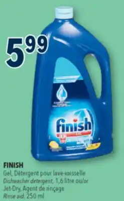 Familiprix FINISH Dishwasher detergent 1,6 litre or Jet-Dry, Rinse aid, 250 ml offer