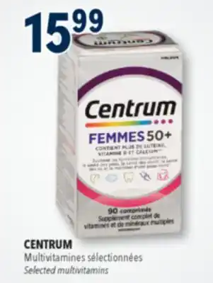 Familiprix CENTRUM Selected vitamin and mineral supplements offer