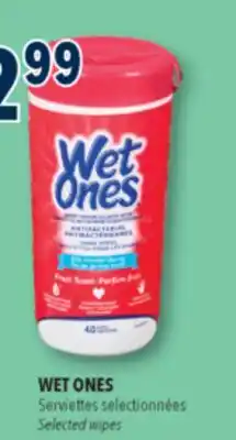 Familiprix WET ONES Selected wipes offer