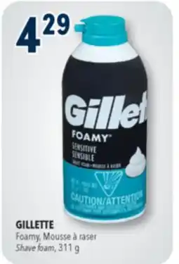 Familiprix Gillette Foamy sensitive skin shave foam 311g offer