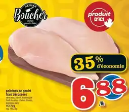 Marché Richelieu poitrines de poulet frais désossées | fresh boneless chicken breasts offer