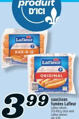 Marché Richelieu SAUCISSES FUMÉES LAFLEUR | LAFLEUR WIENERS offer