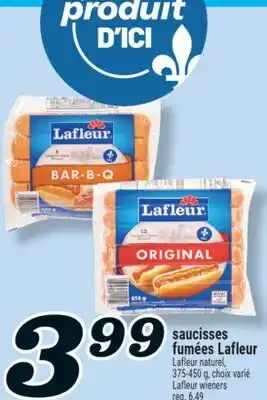 Marché Richelieu SAUCISSES FUMÉES LAFLEUR | LAFLEUR WIENERS offer