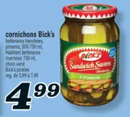 Marché Richelieu CORNICHONS BICK'S | BICK'S PICKLES offer