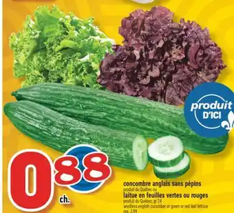 Marché Richelieu CONCOMBRE ANGLAIS SANS PÉPINS | SEEDLESS ENGLISH CUCUMBER offer