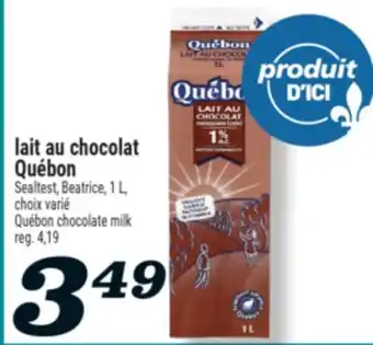 Marché Richelieu LAIT AU CHOCOLAT QUÉBON | QUÉBON CHOCOLATE MILK offer