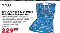 Bumper to Bumper JET 1/4, 1/2 and 3/8 Drive 180-Piece Socket Set offer