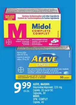 Uniprix ALEVE, MAXIDOL Naproxène / Naproxen , MIDOL SPM, COMPLET Caplets offer