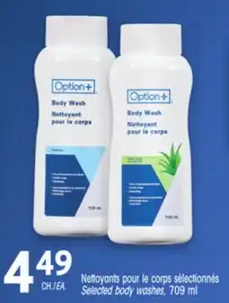 Uniprix Option+ Nettoyants pour le corps sélectionnés/Selected body washes offer