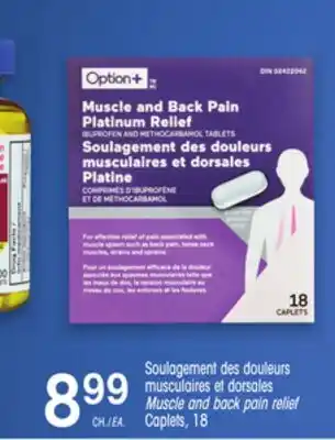 Uniprix Option+ Soulagement des douleurs musculaires et dorsales/Muscle and back pain relief offer