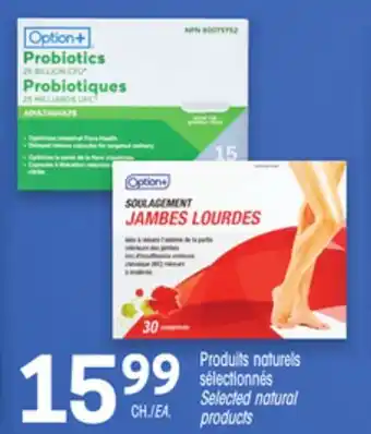Uniprix OPTION+ Produits naturels sélectionnés/Selected natural products offer