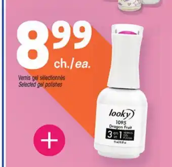 Uniprix LOOKY Vernis gel sélectionnés/Selected gel polishes offer