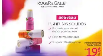 Uniprix ROGER & GALLET Parfums sélectionnés/Selected perfumes offer
