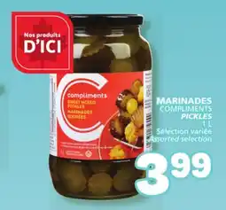 Marché Bonichoix COMPLIMENTS PICKLES offer