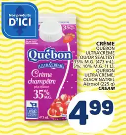 Marché Bonichoix QUÉBON Ultra Cream Or Natrel Aerosol Cream offer