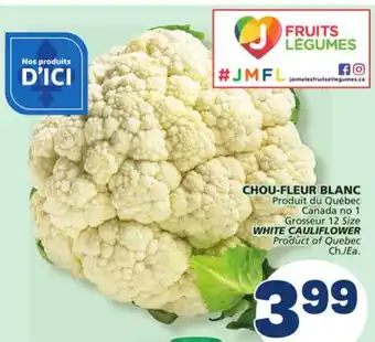 Marché Bonichoix WHITE CAULIFLOWER offer