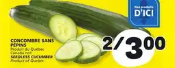 Marché Bonichoix SEEDLESS CUCUMBER SEEDLESS offer