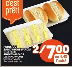 Marché Bonichoix C'EST PRÊT! STUFFED BREADS OR SANDWICHES offer