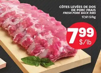 Marché Bonichoix FRESH PORK BACK RIBS offer
