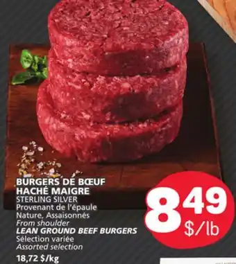 Marché Bonichoix STERLING SILVER LEAN GROUND BEEF BURGERS offer
