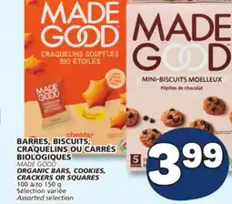 Marché Bonichoix MADE GOOD ORGANIC BARS, COOKIES, CRACKERS OR SQUARES offer