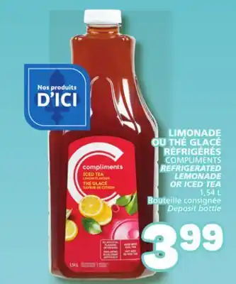 Marché Bonichoix COMPLIMENTS REFRIGERATED LEMONADE OR ICED TEA offer