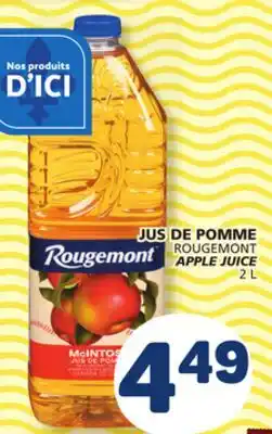 Marché Bonichoix ROUGEMONT APPLE JUICE offer