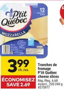 Giant Tiger P'tit Québec cheese slices offer