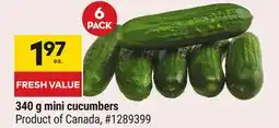 Giant Tiger 340 g mini cucumbers offer