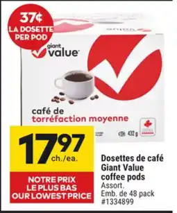 Giant Tiger Giant Value coffee pods offer