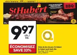 Giant Tiger St-Hubert pork back ribs offer