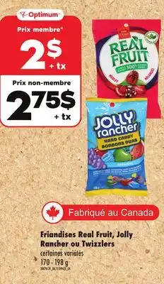 Maxi FRIANDISES REAL FRUIT, JOLLY RANCHER OU TWIZZLERS, 170 - 198 G offer