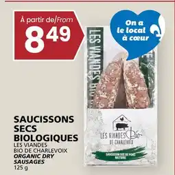 Rachelle-Bery Grocery LES VIANDES BIO DE CHARLEVOIX ORGANIC DRY SAUSAGES offer
