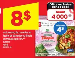 Maxi CARI PANANG DE CREVETTES EN FEUILLE DE BANANIER OU TILAPIA AU MASALA ÉPICÉ PC, 400 g offer