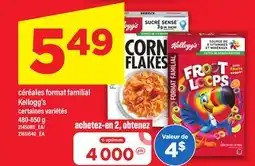 Maxi CÉRÉALES FORMAT FAMILIAL KELLOGG'S, 480-650 g offer