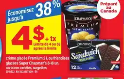 Maxi CRÈME GLACÉE PREMIUM, 2 L OU FRIANDISES GLACÉES SUPER CHAPMAN'S, 8-18 UN offer