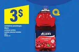 Maxi COCKTAIL DE CANNEBERGES ALLEN'S | COCKTAIL, 1,89 L offer