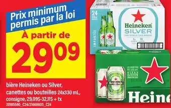 Maxi BIÈRE HEINEKEN OU SILVER, 24x330 mL offer