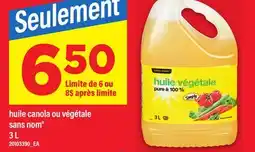 Maxi HUILE CANOLA OU VÉGÉTALE SANS NOM , 3 L offer