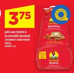 Maxi PAIN AUX RAISINS À LA CANNELLE SUNMAID | CINNAMON RAISIN BREAD, 450 G offer
