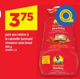 Maxi PAIN AUX RAISINS À LA CANNELLE SUNMAID | CINNAMON RAISIN BREAD, 450 G offer