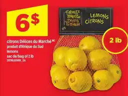 Maxi CITRONS DÉLICES DU MARCHÉ | LEMONS, sac de/bag of 2 lb offer