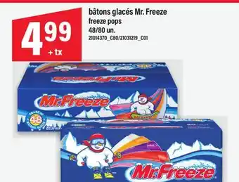 Maxi BÂTONS GLACÉS MR. FREEZE | FREEZE POPS, 48/80 UN offer