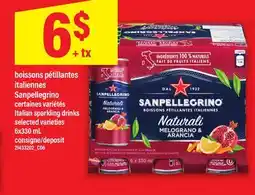 Maxi BOISSONS PÉTILLANTES ITALIENNES SANPELLEGRINO | ITALIAN SPARKLING DRINKS, 6X330 ML offer