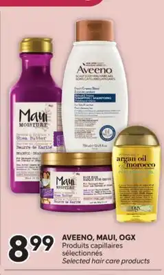 Brunet AVEENO, MAUI, OGX Produits capillaires sélectionnés offer