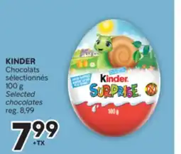 Brunet KINDER Chocolats sélectionnés offer